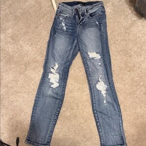 Judy Blue Distressed Skinny Jeans in Blue